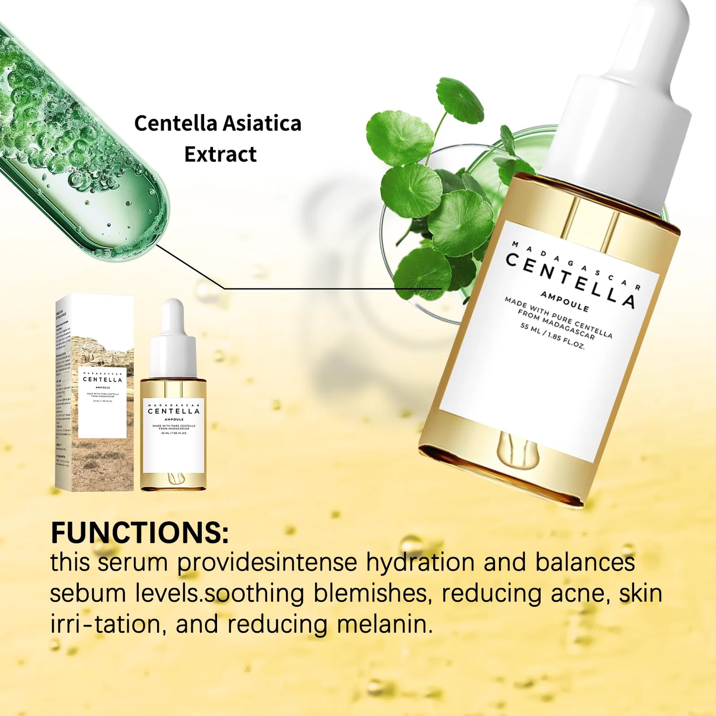 Centella Asiatica Brightening Serum – Calming, Acne Care & Dark Spot Repair