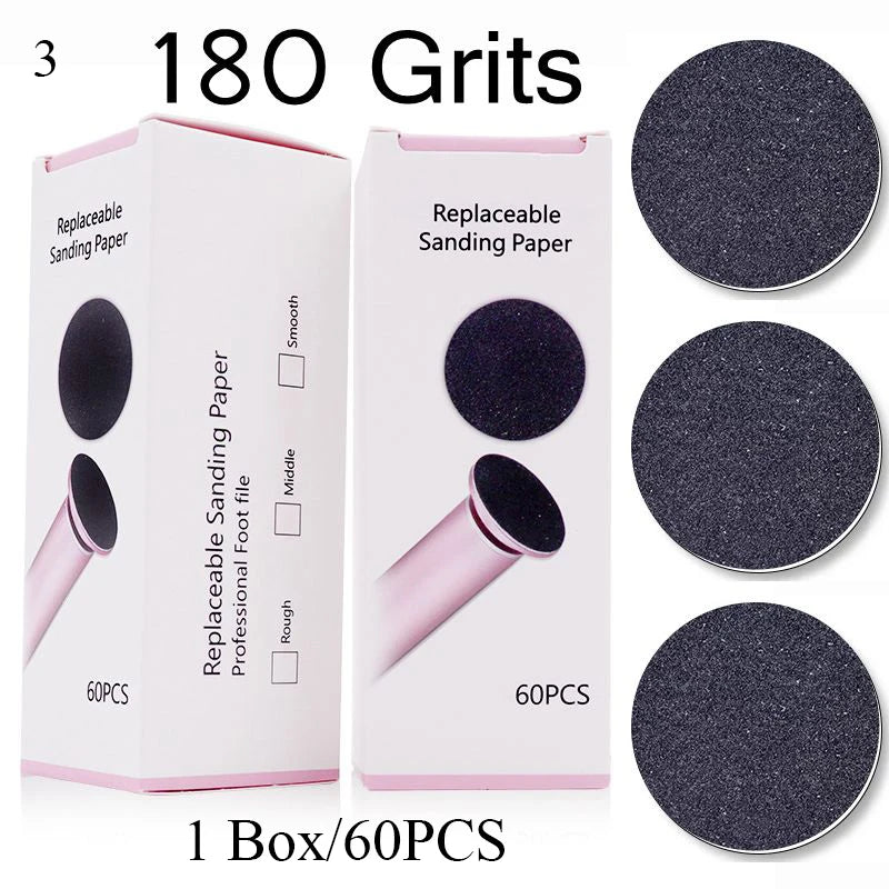 60PCS Replacement Sandpaper Discs for Electric Foot Callus Remover