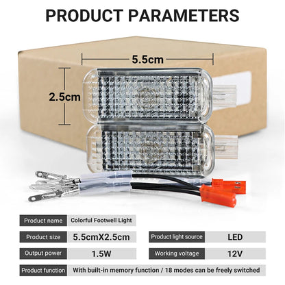 Car Interior Ambient LED Lights Kit (Footwell Lighting)