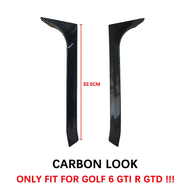 For VW Golf 6 MK6 GTI R GTD Standard 2008-2013 Glossy Black Rear Window Side Trunk Spoiler Canard Canards Splitter Accessories