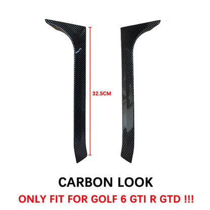 For VW Golf 6 MK6 GTI R GTD Standard 2008-2013 Glossy Black Rear Window Side Trunk Spoiler Canard Canards Splitter Accessories