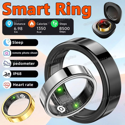 2026 Smart Ring – Heart Rate, Blood Pressure, Sleep & Motion Tracking, IP68 Waterproof