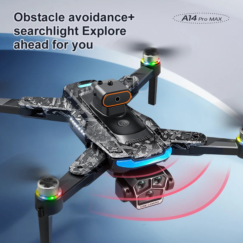 A14 Pro Max Drone 8K HD – Dual Camera GPS 5G WiFi Brushless RC Drone with Obstacle