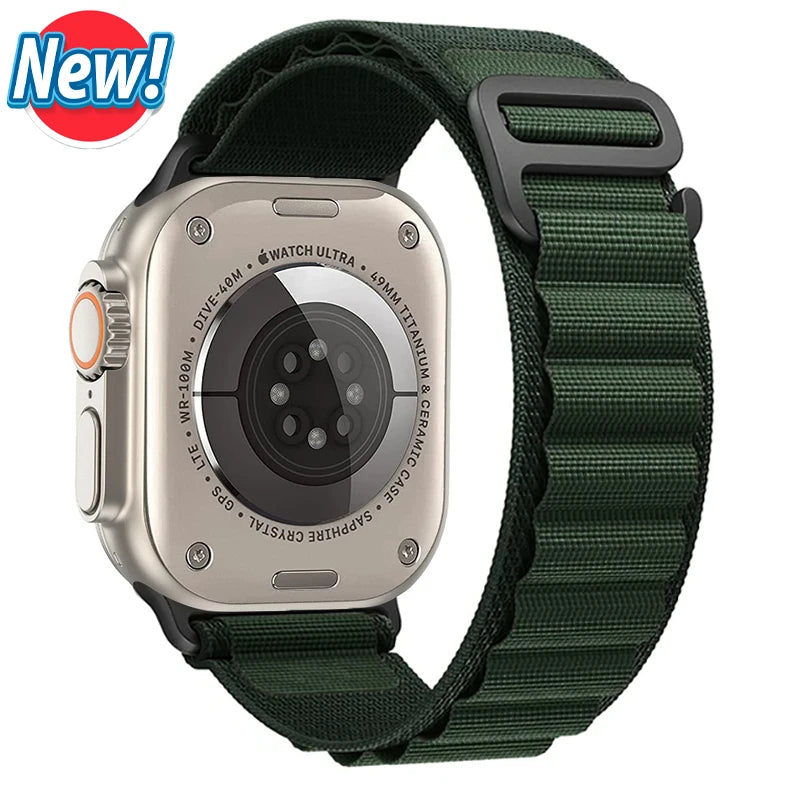 Alpine Loop Strap for Apple Watch – Rugged Adjustable Band (40–49mm, Ultra/Series Compatible)