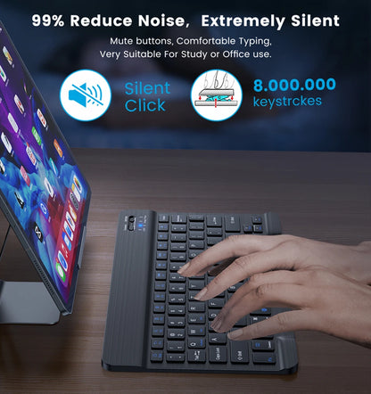 Mini Bluetooth Wireless Keyboard – Rechargeable for Laptop, Tablet & Phone (iOS/Android/Windows)