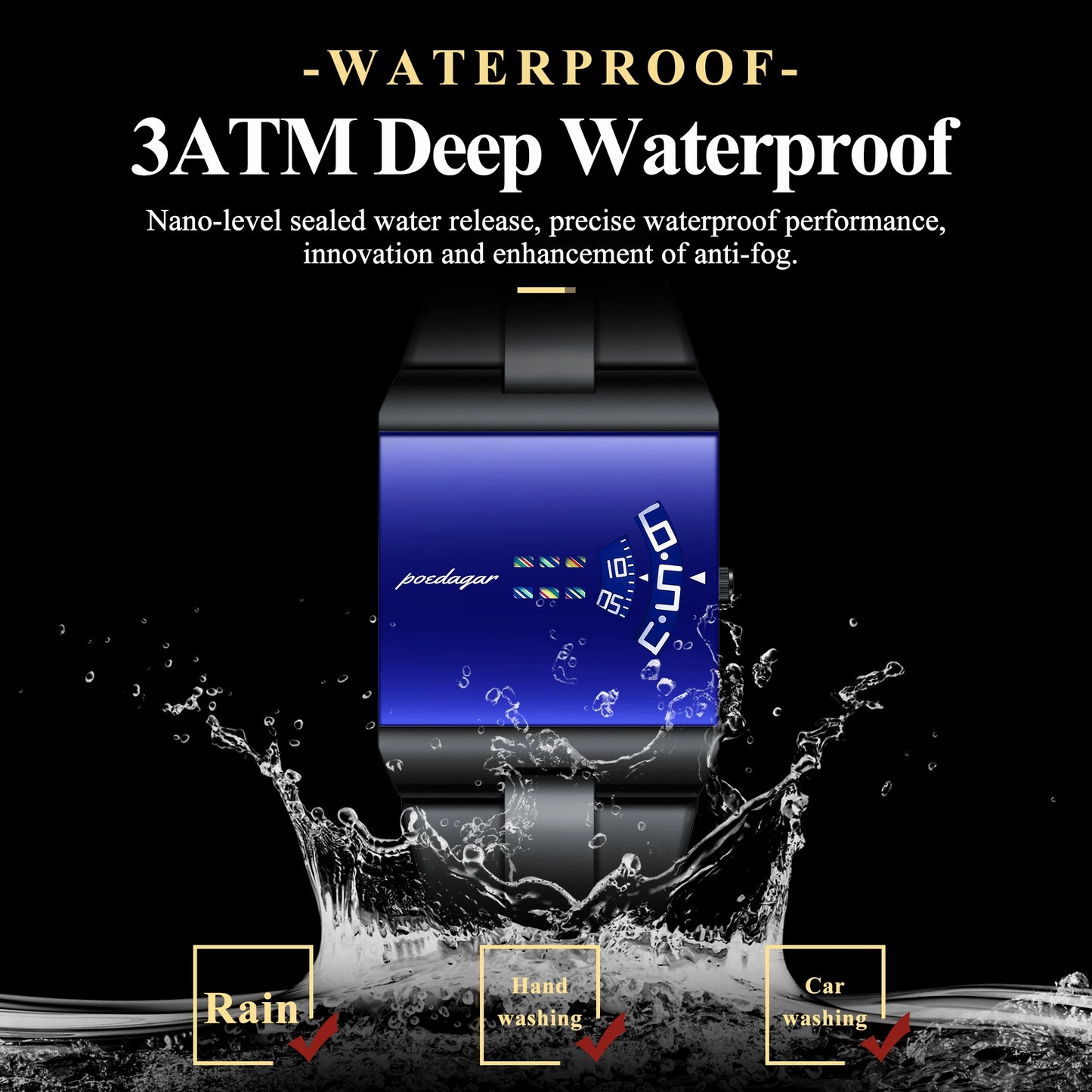 POEDAGAR Fashion Military Man Clock Waterproof Stainless Steel Elegant Man Wristwatch Quartz Business Men's Watches Reloj Hombre