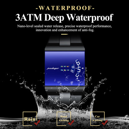 POEDAGAR Fashion Military Man Clock Waterproof Stainless Steel Elegant Man Wristwatch Quartz Business Men's Watches Reloj Hombre