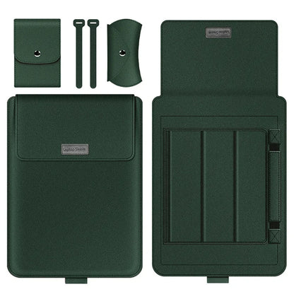 for Samsung Galaxy Book 4 5 Pro 360 Laptop Bag Flip Sleeve Stand Cable Belt Charger Mouse Pouch PU Antiwater Notebook Carry Case