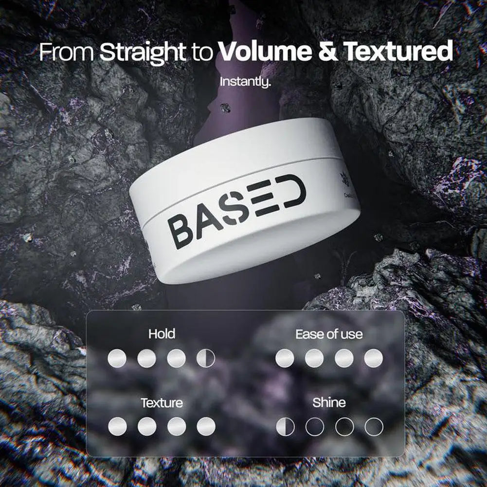 BASDE Hair Styling Wax Stick – Sea Salt Texture Paste for Fluffy Hair & Low Shine Hold