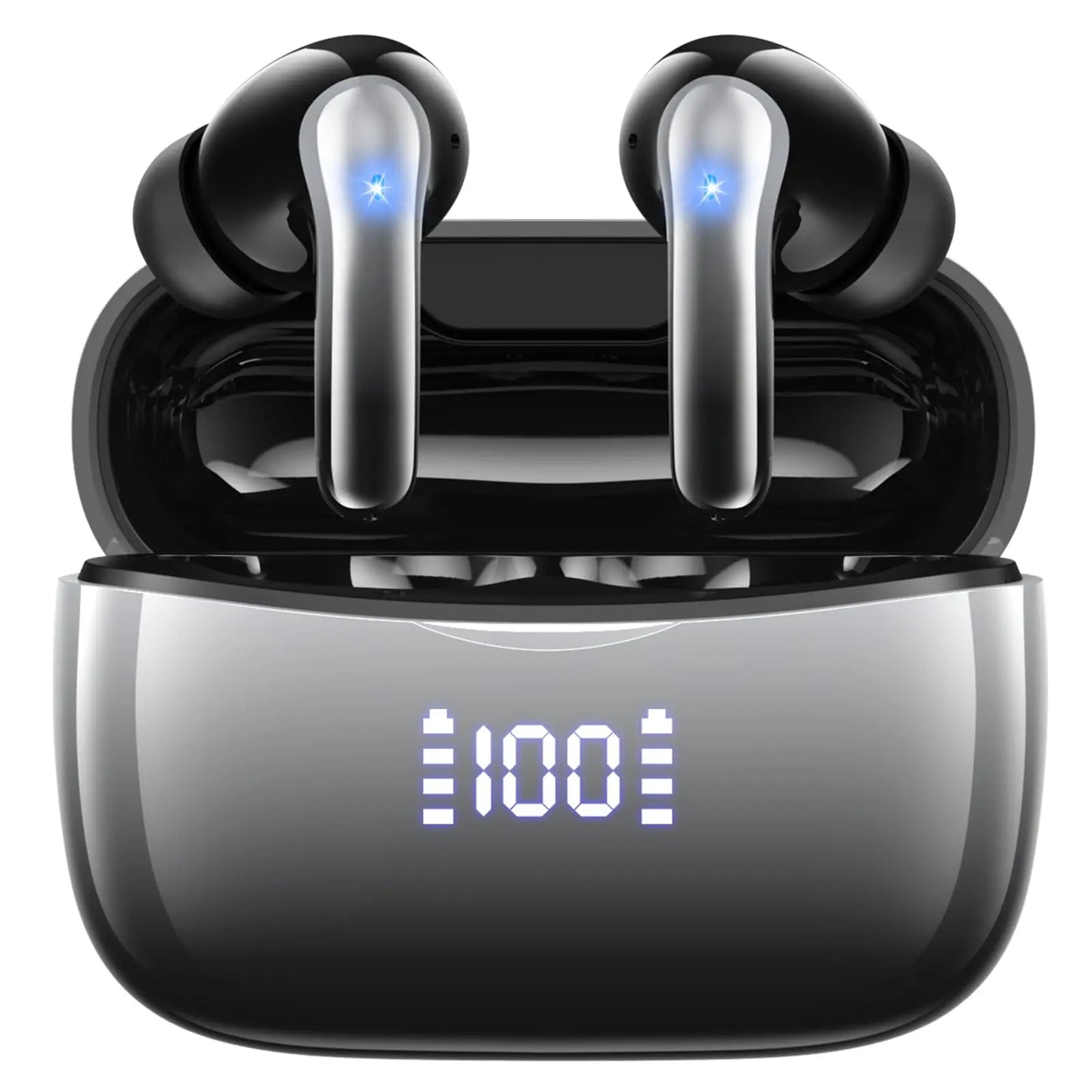 Bluetooth 5.3 Earbuds – 50H Playtime, LED Display, IPX7 Waterproof