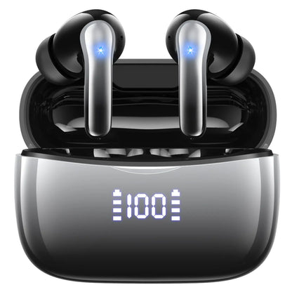 Bluetooth 5.3 Earbuds – 50H Playtime, LED Display, IPX7 Waterproof
