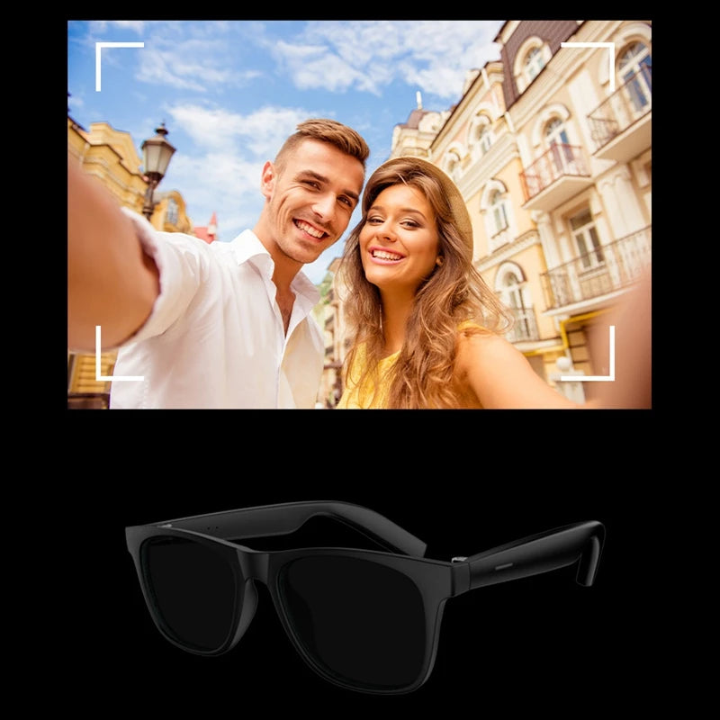 Lenovo NEW 1600W Sunglasses Wireless Bluetooth AI Glasses Smart Remote Control Touch Photo Recording Voice Assistant Translator