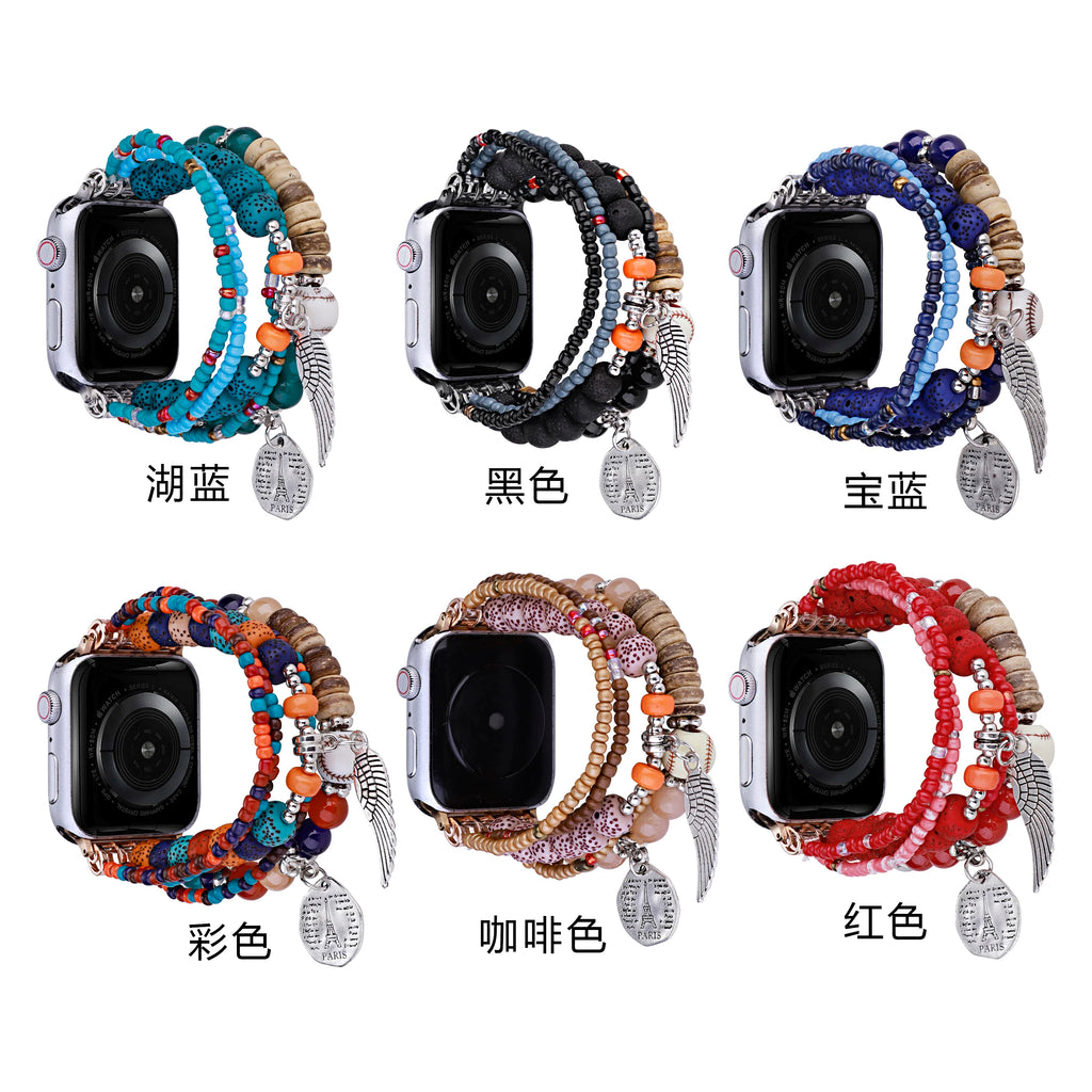 Handmade Beaded Bracelet Strap for Apple Watch Series 11, 10 & Ultra – Women’s Retro Band, 40–49mm