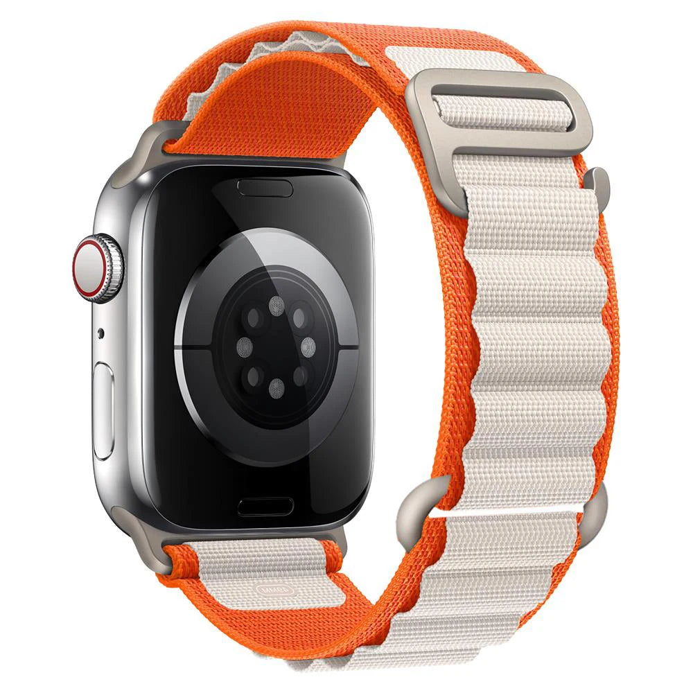 Nylon Alpine Strap for Apple Watch – Adjustable Sport Band (40–49mm, Ultra & Series Compatible)