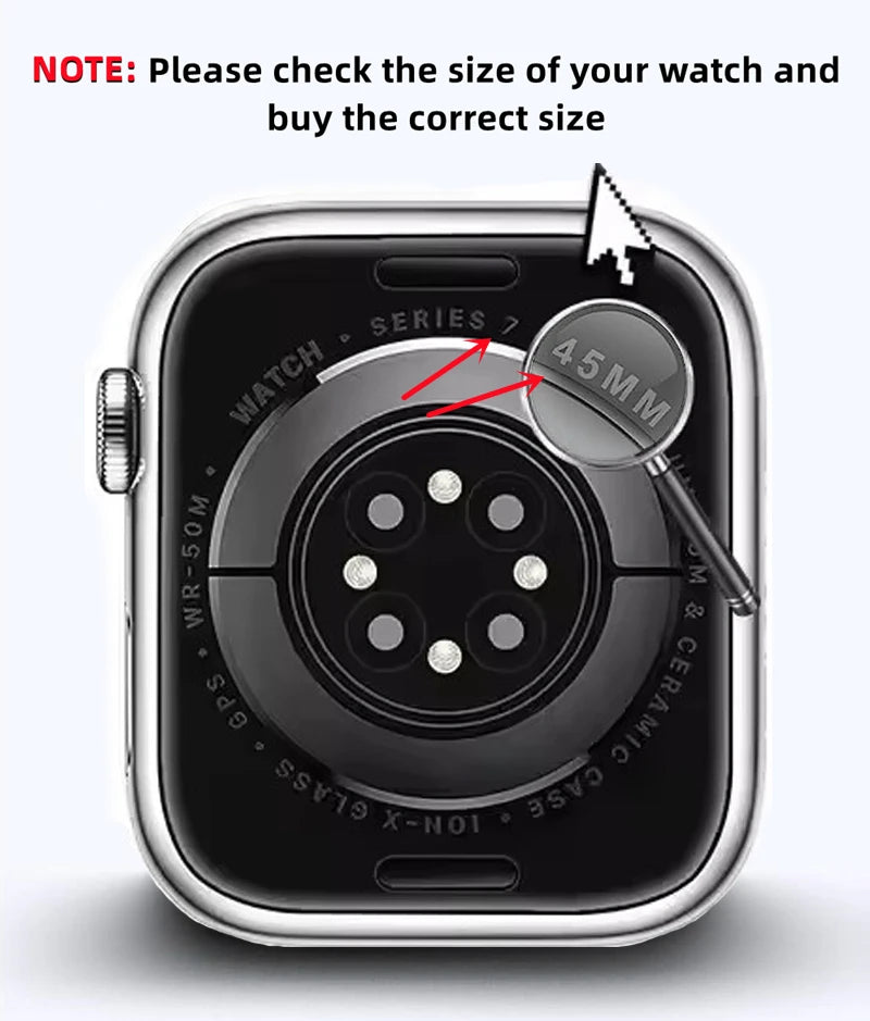 Apple Watch Bumper Case with Screen Protector – Hard PC Front & Rear Cover (40–45mm, Series Compatible)