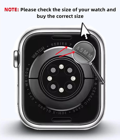 Apple Watch Bumper Case with Screen Protector – Hard PC Front & Rear Cover (40–45mm, Series Compatible)