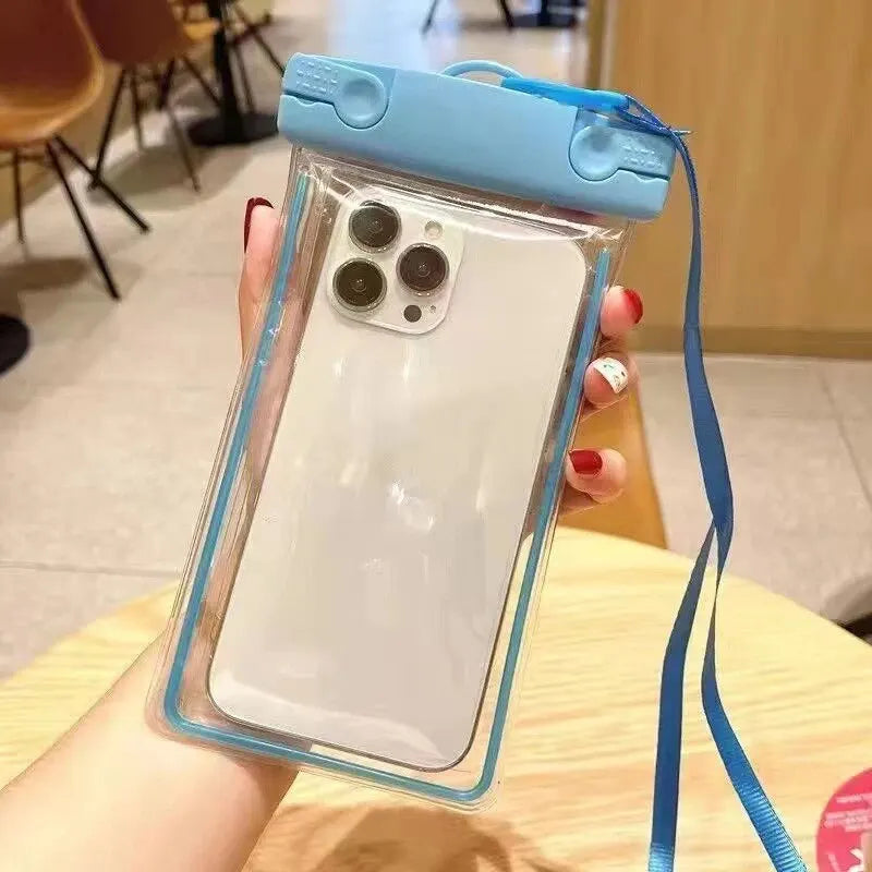 Universal Waterproof Phone Pouch – Touchscreen Swimming & Diving Case with Lanyard