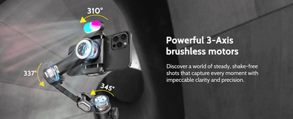 Pro 3-Axis Gimbal Stabilizer for iPhone & Android