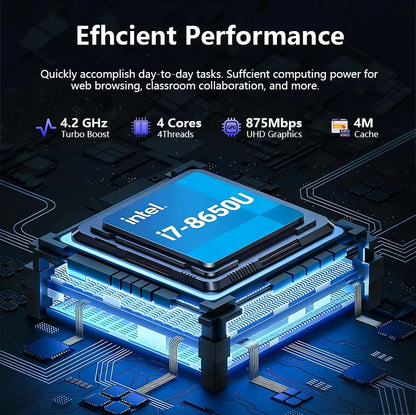 14.1" HD Laptop Intel  i7-8650U 32GB RAM 512GB 2TB SSD 5000mAh Battery Windows 11 Pro WiFi 6 Ultra Thin Business Gaming Notebook