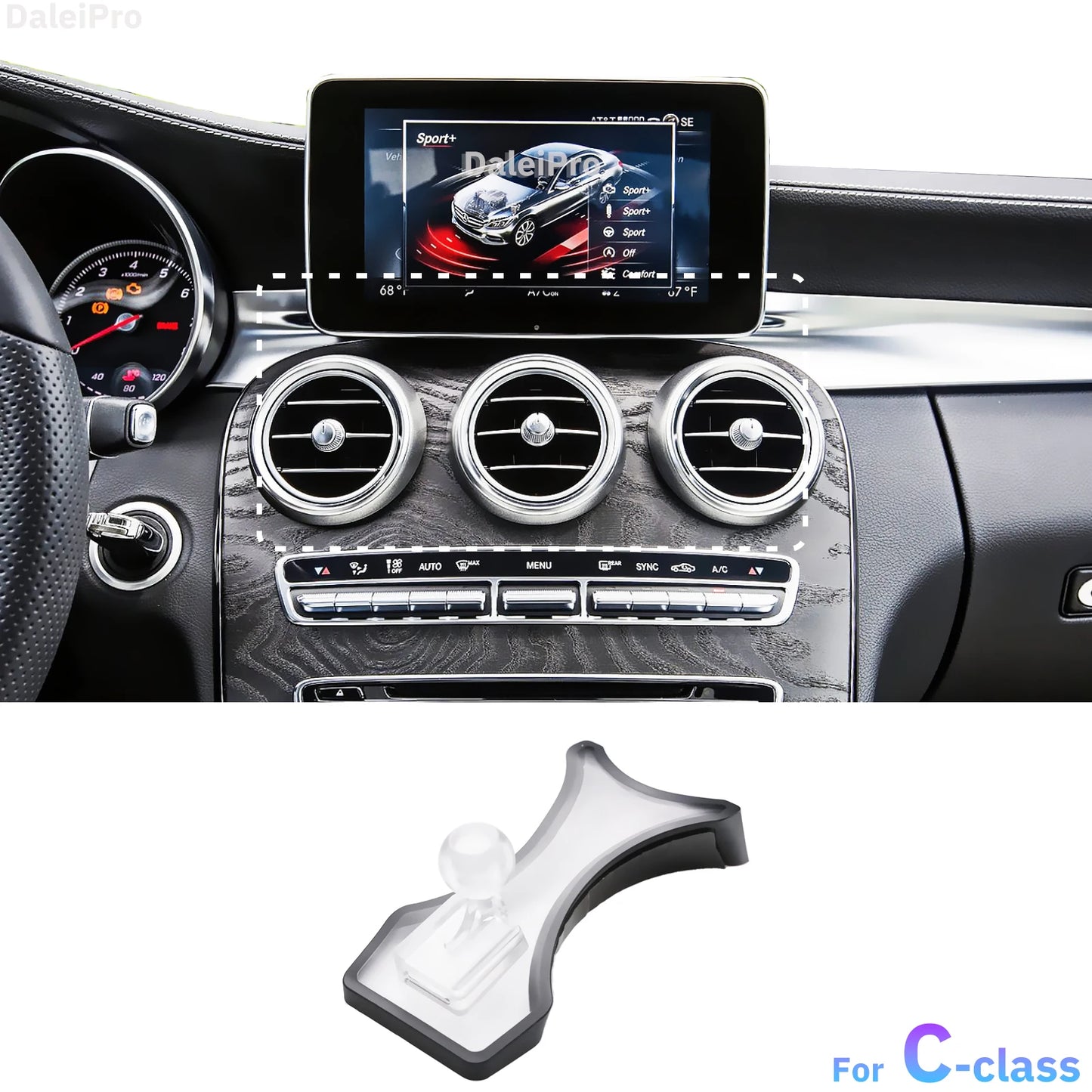 For Mercedes-Benz C Class W205 2015 2016-2021 Special Car Phone Holder Base Wireless Charging Holder Car MagSafe Holder Charger