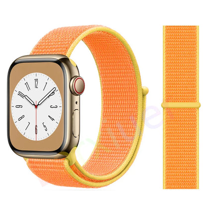 Nylon Loop Strap for Apple Watch Band 46mm 44mm 40mm 42mm 45mm 41mm 49mm 44 mm Bracelet iWatch Series Ultra 2 11 10 9 SE 7 6 5 4