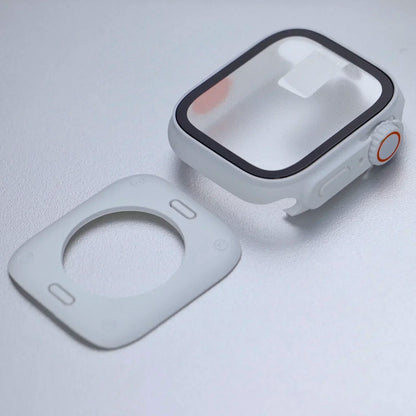 Change To Ultra Case for Apple Watch 46mm 45 44 40 41 42mm Hard PC Front Rear Bumper iwatch 10 987 SE 654 Screen Protector Cover