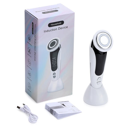EMS Facial Massager LED Light therapy Sonic Ion Vibration Skin Tightening Face Lifting Anti Wrinkle Beauty Device Skin Care Tool