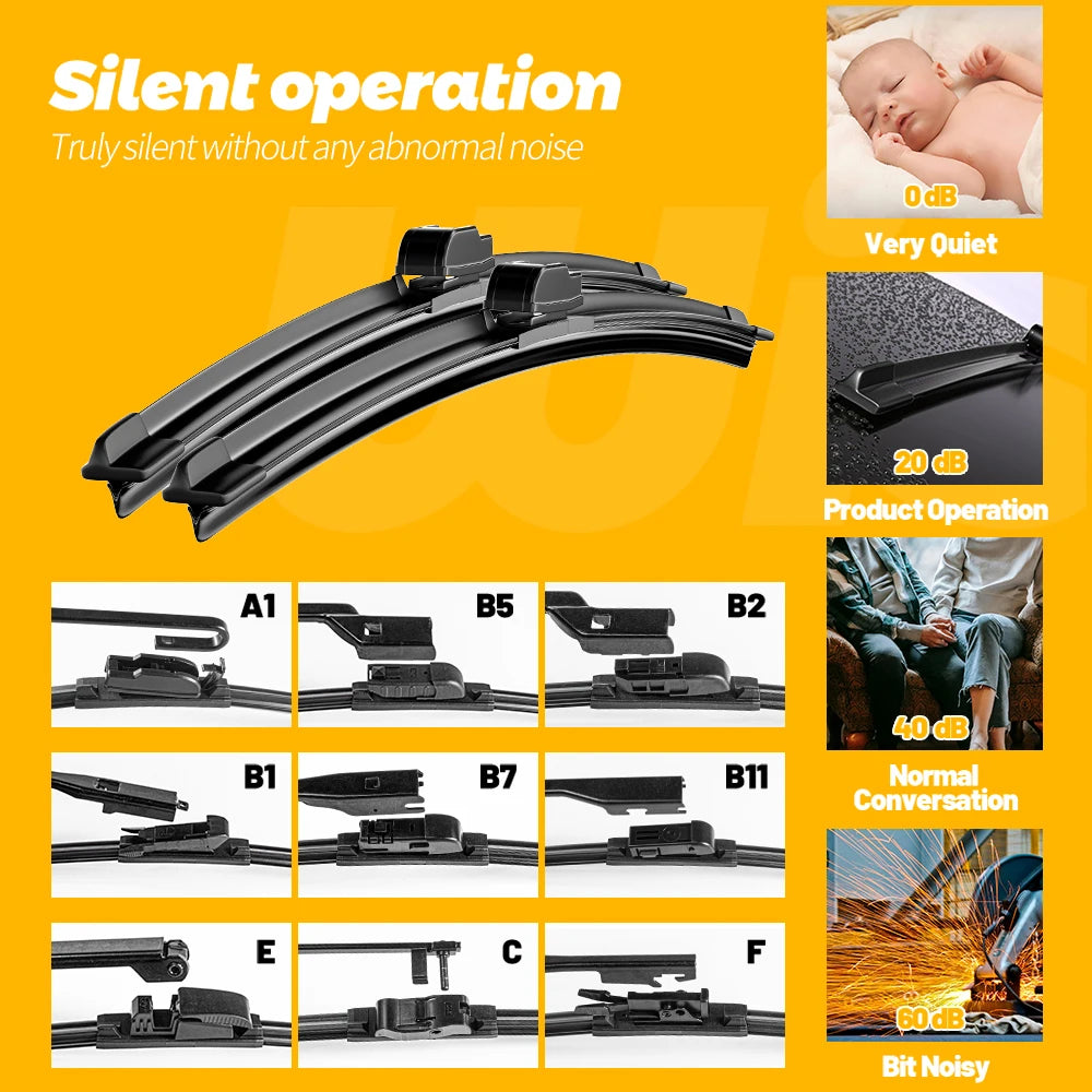 Universal Car Windshield Wiper Blades – Smooth & Silent