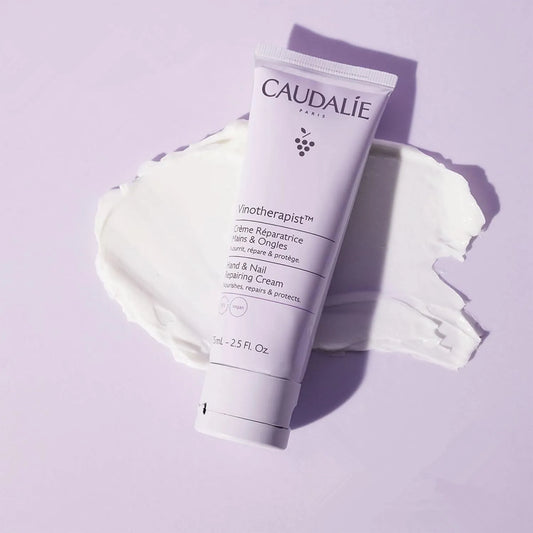 Caudalie Repairing Hand Cream With Shea Butter And Grapeseed Oil Soothing And Moisturizing Non-Greasy Hand Care Cream