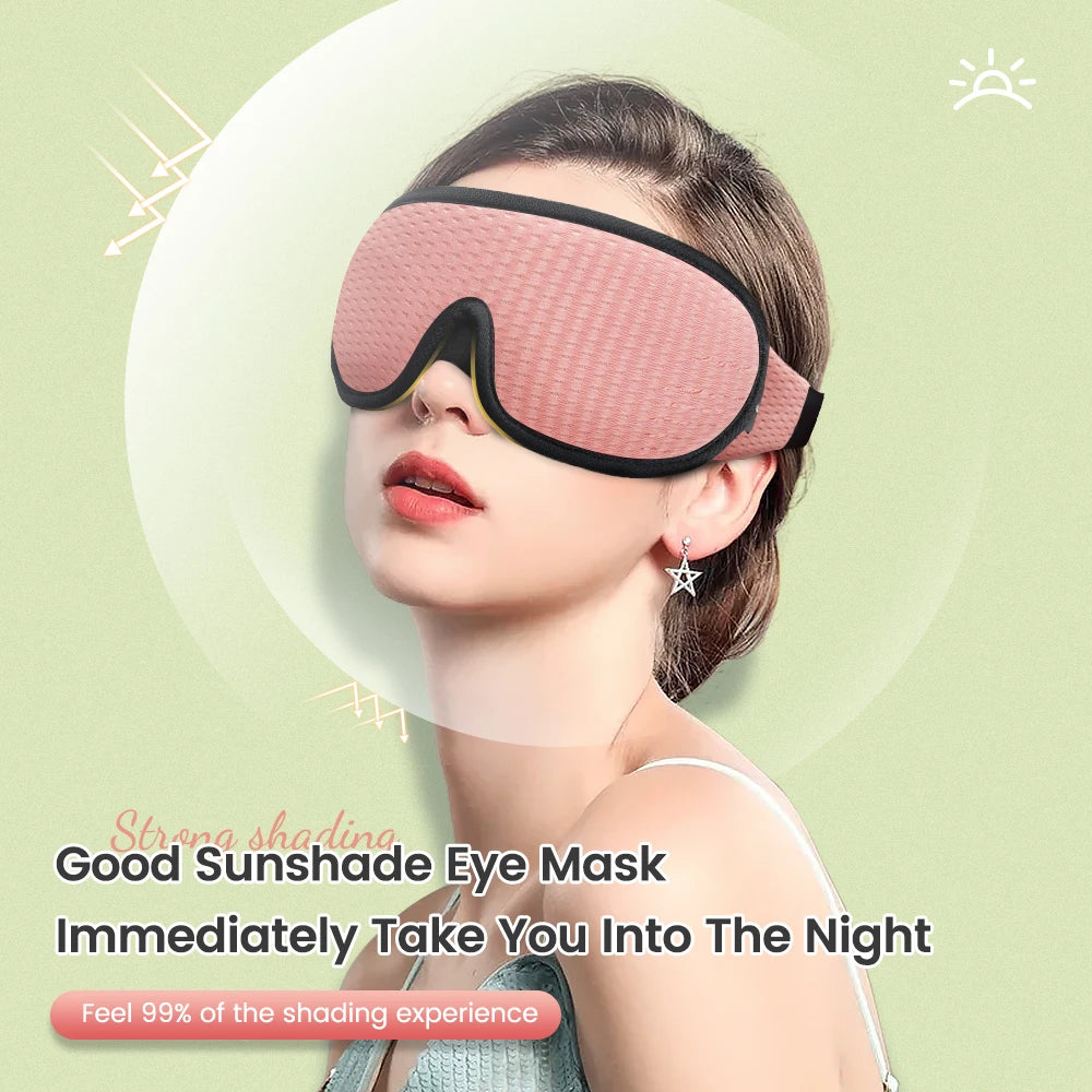 3D Sleep Mask – 100% Blackout Eye Mask for Travel & Relaxation