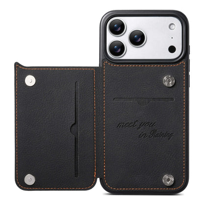 Luxury Leather Wallet Phone Case With Card Slots Stand For iPhone 17 16 15 14 13 Pro Max 16e Brown Shockproof Bumper Cover
