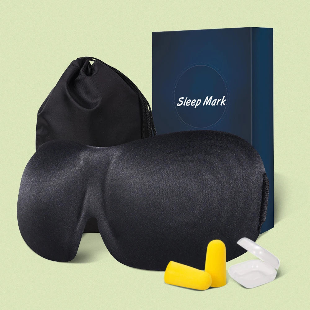 3D Sleep Mask – 100% Blackout Eye Mask for Travel & Relaxation
