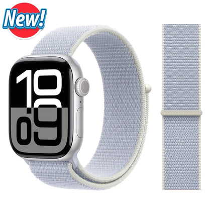 Nylon Loop Strap for Apple Watch Band 46mm 44mm 40mm 42mm 45mm 41mm 49mm 44 mm Bracelet iWatch Series Ultra 2 11 10 9 SE 7 6 5 4