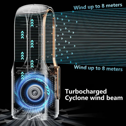 New Portable Mini Air Conditioner, USB Bladeless Cooling Fan, 6 Speed Silent Timed Air Cooler for Home Office