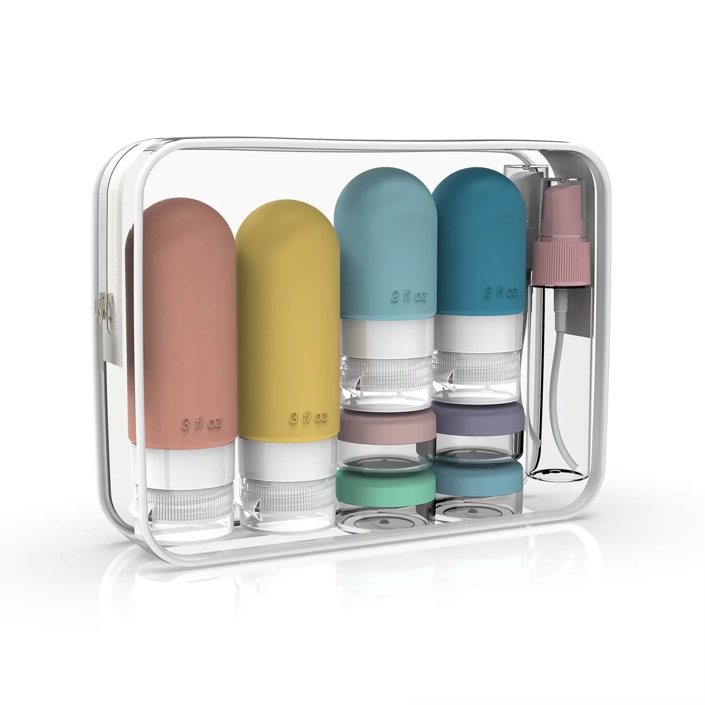 16PCS Leak-Proof Travel Bottle Set – TSA Approved Silicone Toiletry Containers