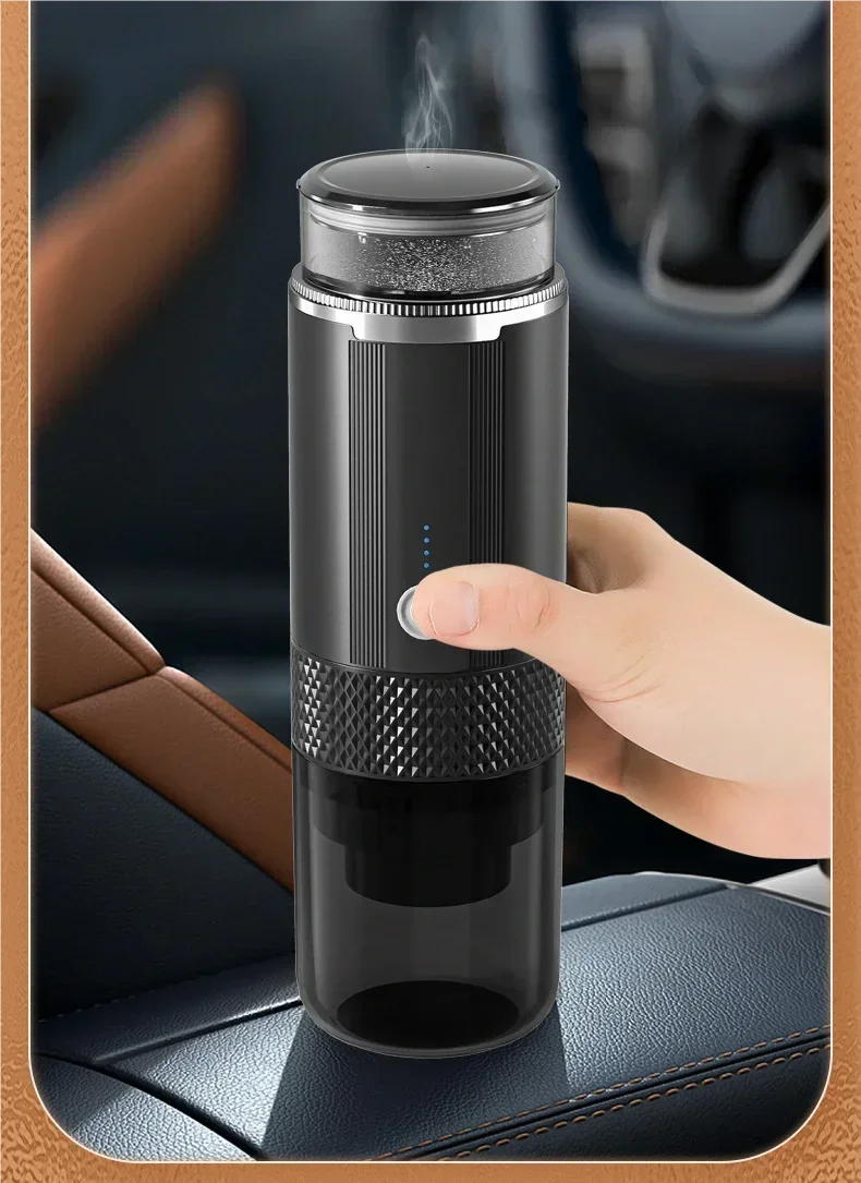 TINSOL Portable Coffee Maker Electric Capsule Grind Coffee Brewer is suitable for ground coffee and KCUP Capsule coffee capsules
