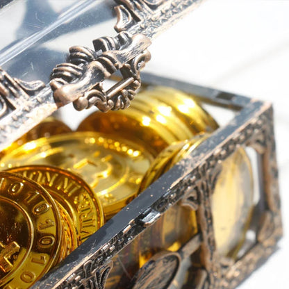 Transparent Treasure Chest Jewelry Box – Crystal Gem Storage Organizer