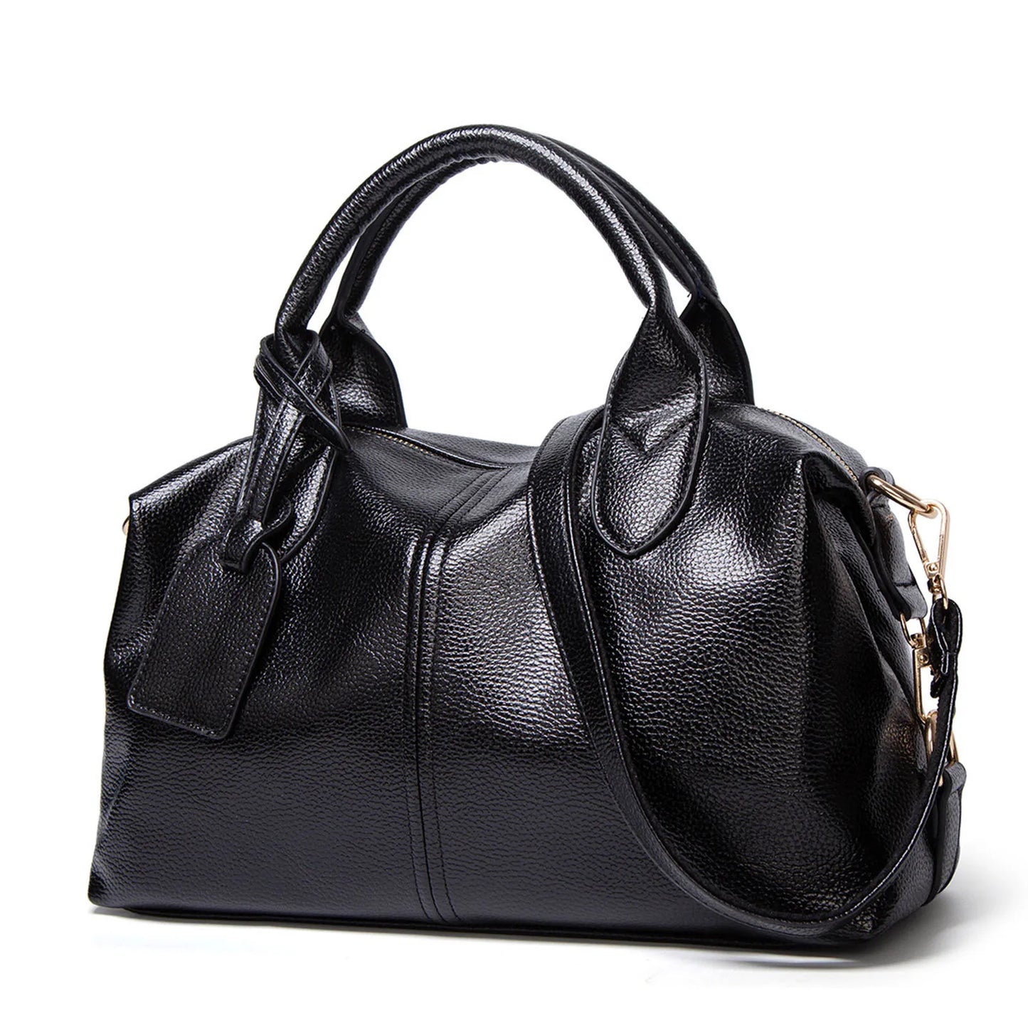 Simple Lychees Pattern Bostons Bag Shoulder Bag Wear-resistant Waterproof PU Bag Gift For Lovers Friends