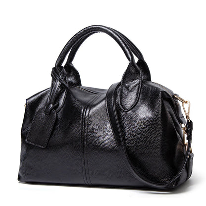 Simple Lychees Pattern Bostons Bag Shoulder Bag Wear-resistant Waterproof PU Bag Gift For Lovers Friends