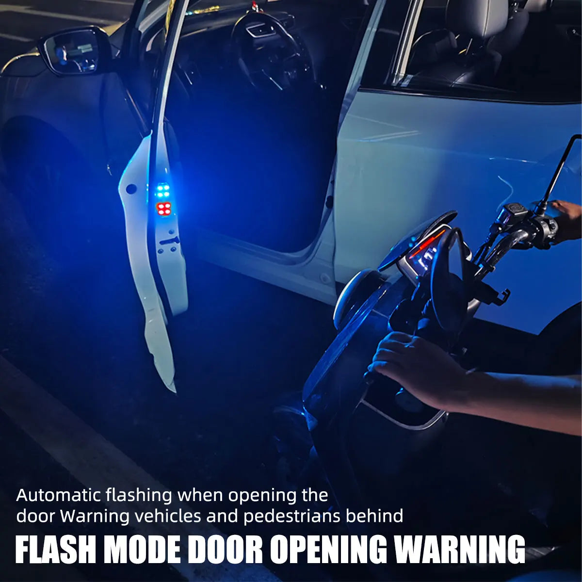 2PCS RGB Wireless Car Door LED Lights – Magnetic Welcome & Warning Lamps