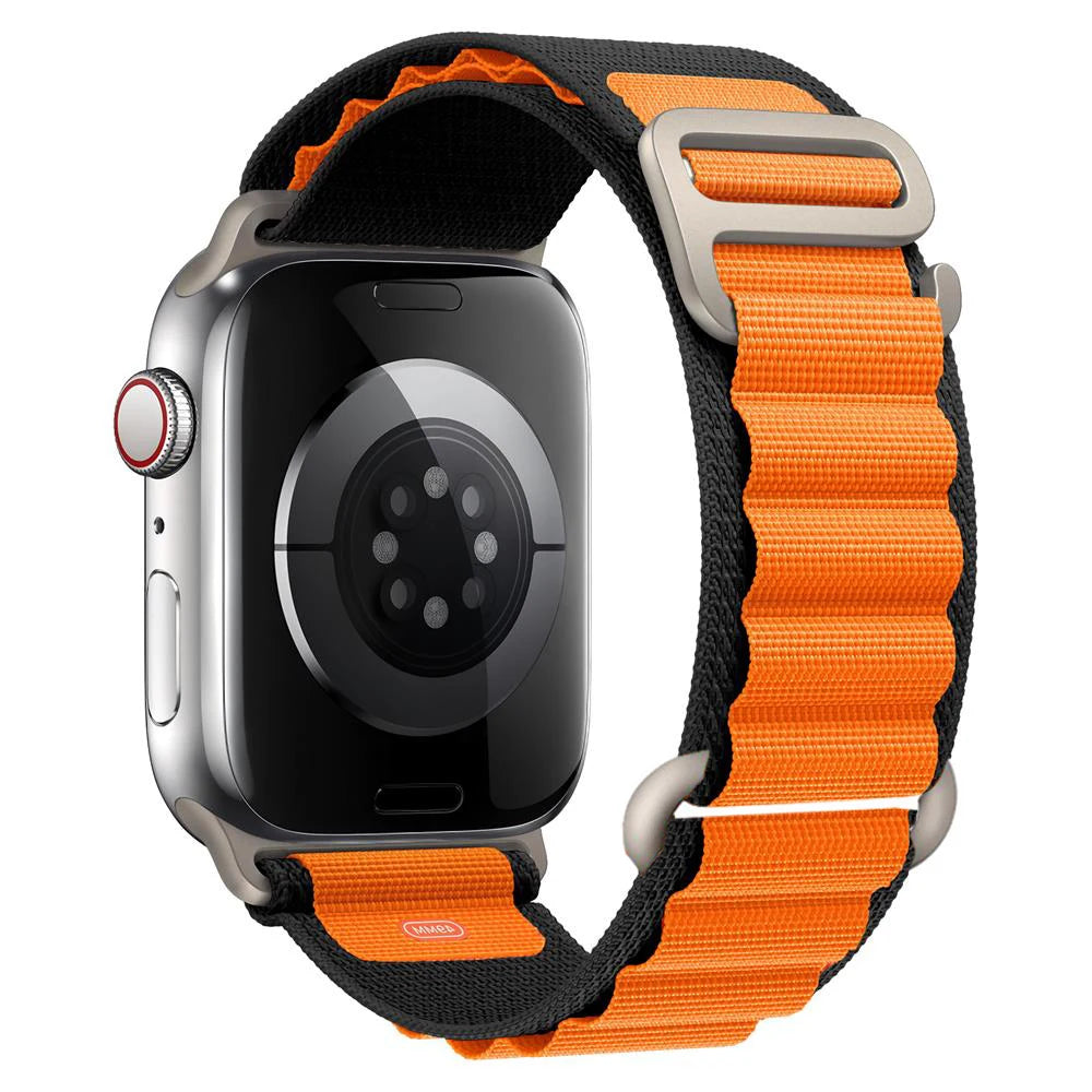 Nylon Alpine Strap for Apple Watch – Adjustable Sport Band (40–49mm, Ultra & Series Compatible)