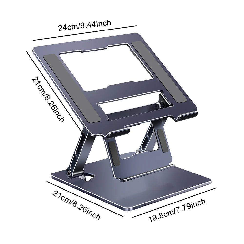Multi-purpose Foldable Laptop Stand Desktop Tablet Holder 360°Rotating Hight Adjustable Bracket For Cell Phone Projecor Notebook