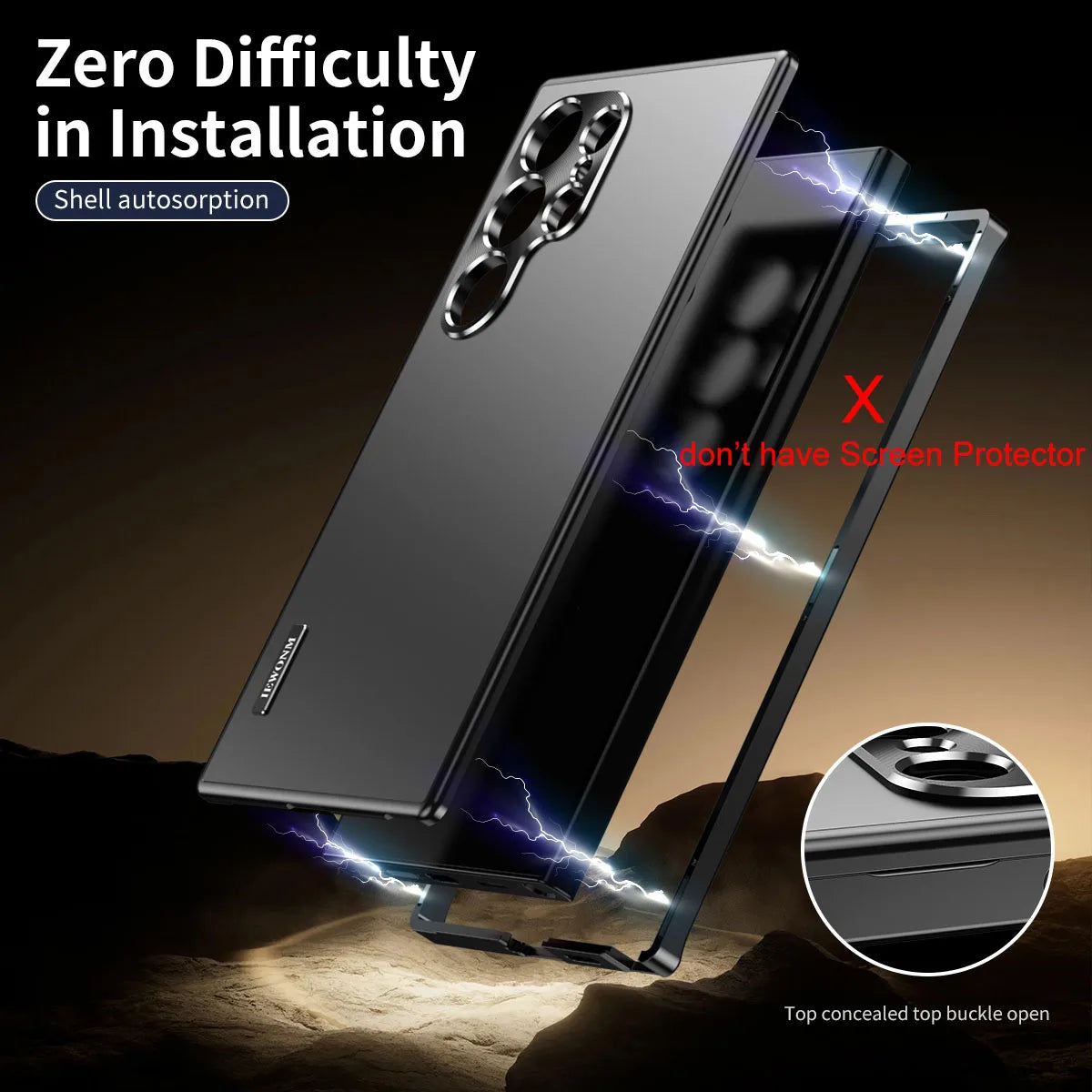 Magnetic Aluminum Metal Case – Drop Proof Cover for Samsung Galaxy S25/S24/S23/S22/S21 Ultra
