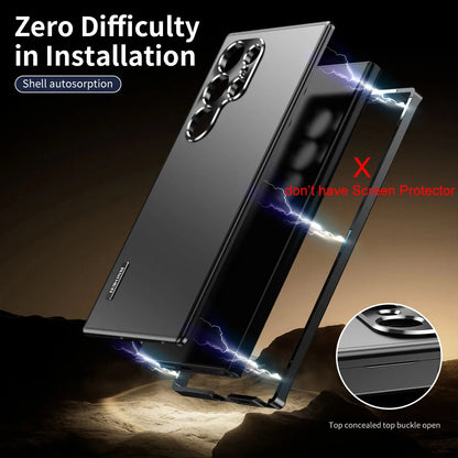 Magnetic Aluminum Metal Case – Drop Proof Cover for Samsung Galaxy S25/S24/S23/S22/S21 Ultra