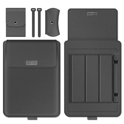 for Samsung Galaxy Book 4 5 Pro 360 Laptop Bag Flip Sleeve Stand Cable Belt Charger Mouse Pouch PU Antiwater Notebook Carry Case