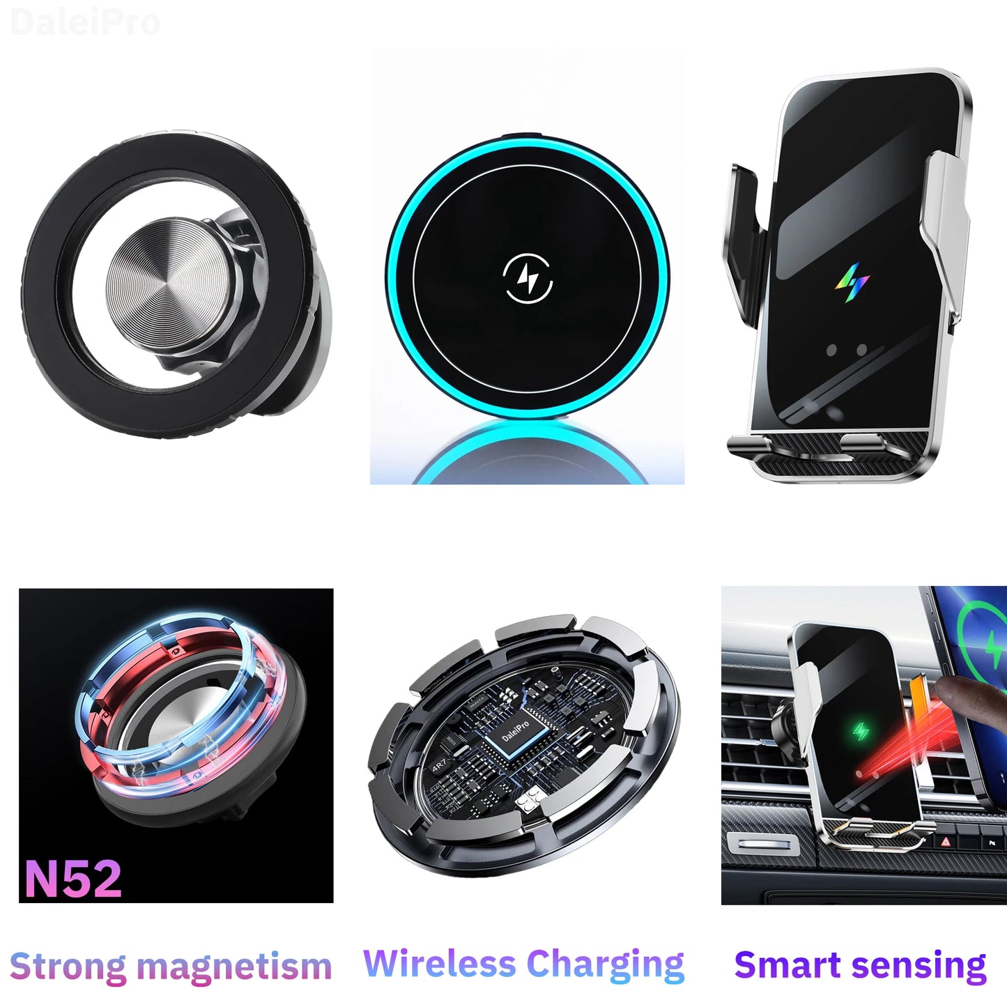 For Mercedes-Benz C Class W205 2015 2016-2021 Special Car Phone Holder Base Wireless Charging Holder Car MagSafe Holder Charger