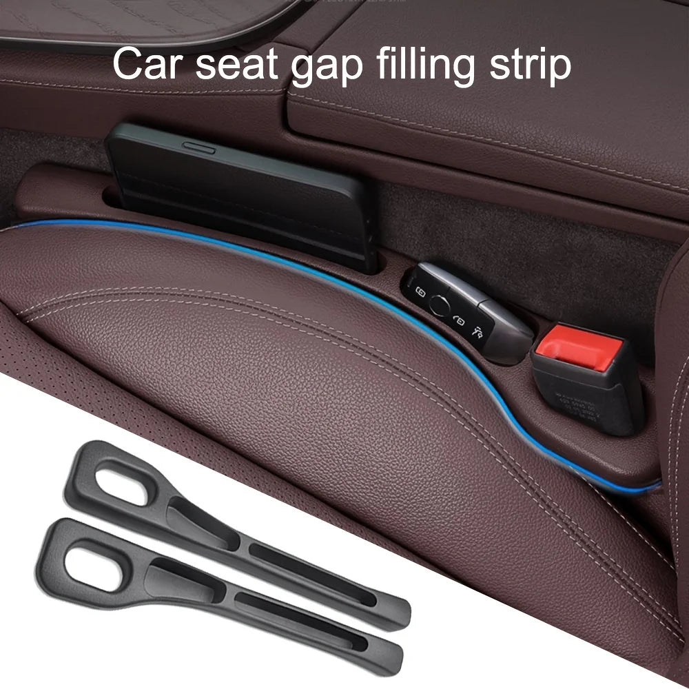 2PCS Car Seat Gap Filler Organizer – PU Waterproof Gap Plug with Storage Slots