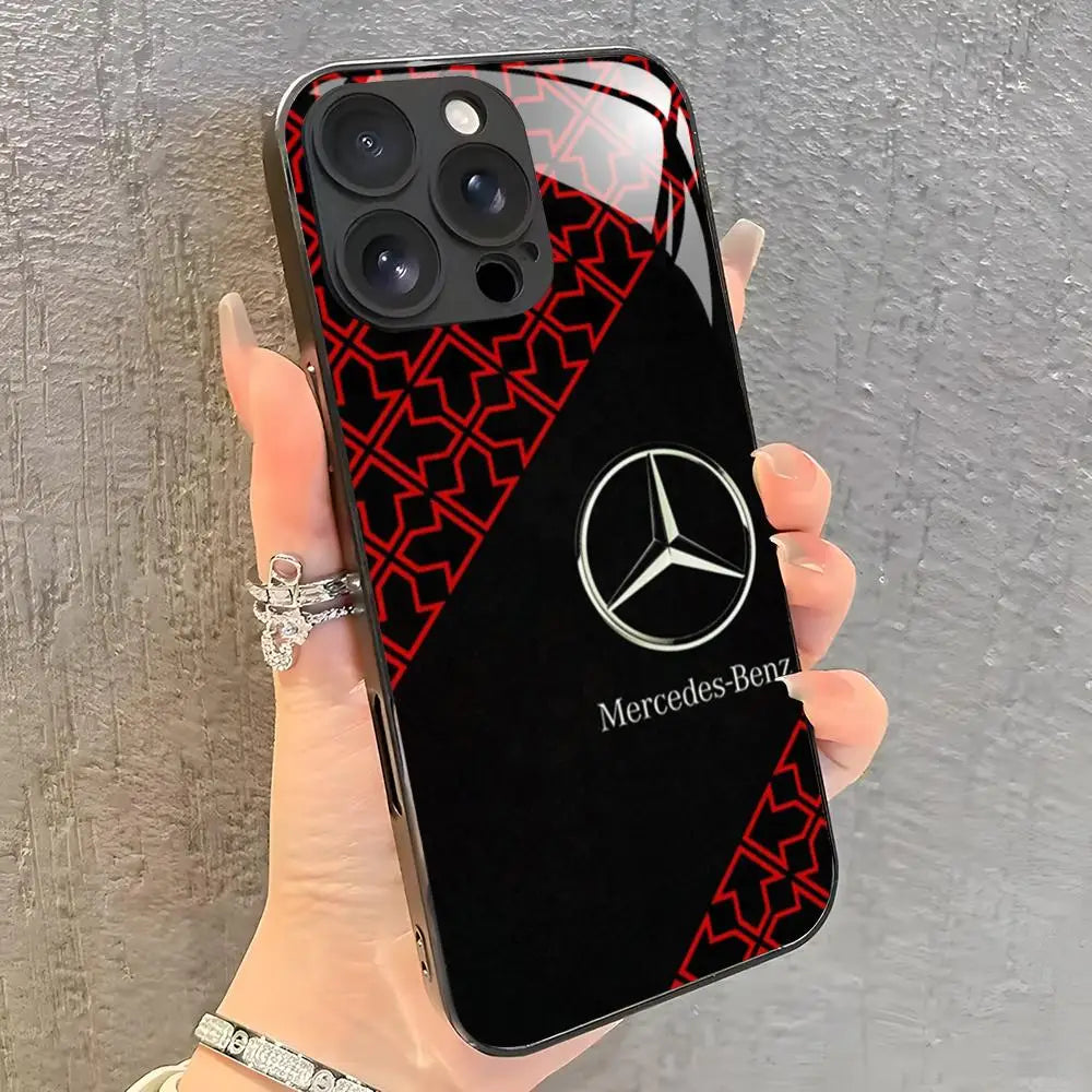 Sport-B-Ben-zS-Merce-des-A-AMGes Phone Case For iPhone17 16 15 14 13 12 11 X XR XS 8 Plus Mini Pro Max Glass Case