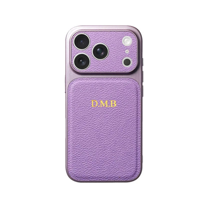 Personalise Gold Silver Initials Letter Leather Case For Iphone 15 14 13 17 pro max 14 16 Plus 17air Luxury Lens Protextion Case