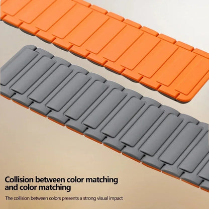 Magnetic Silicone Loop Band for Apple Watch – Adjustable Strap for Series 9/8/7/6/5/4/3/SE/Ultra